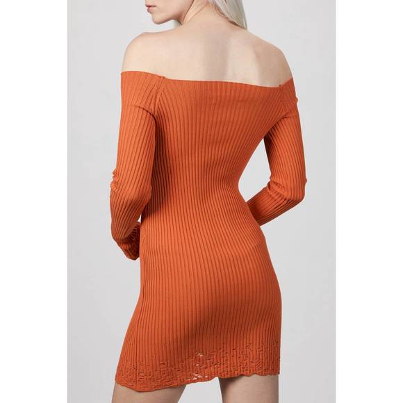 NEW ZEYNEP ARCAY ajour mini knit dress in orange - Picture 5 of 5